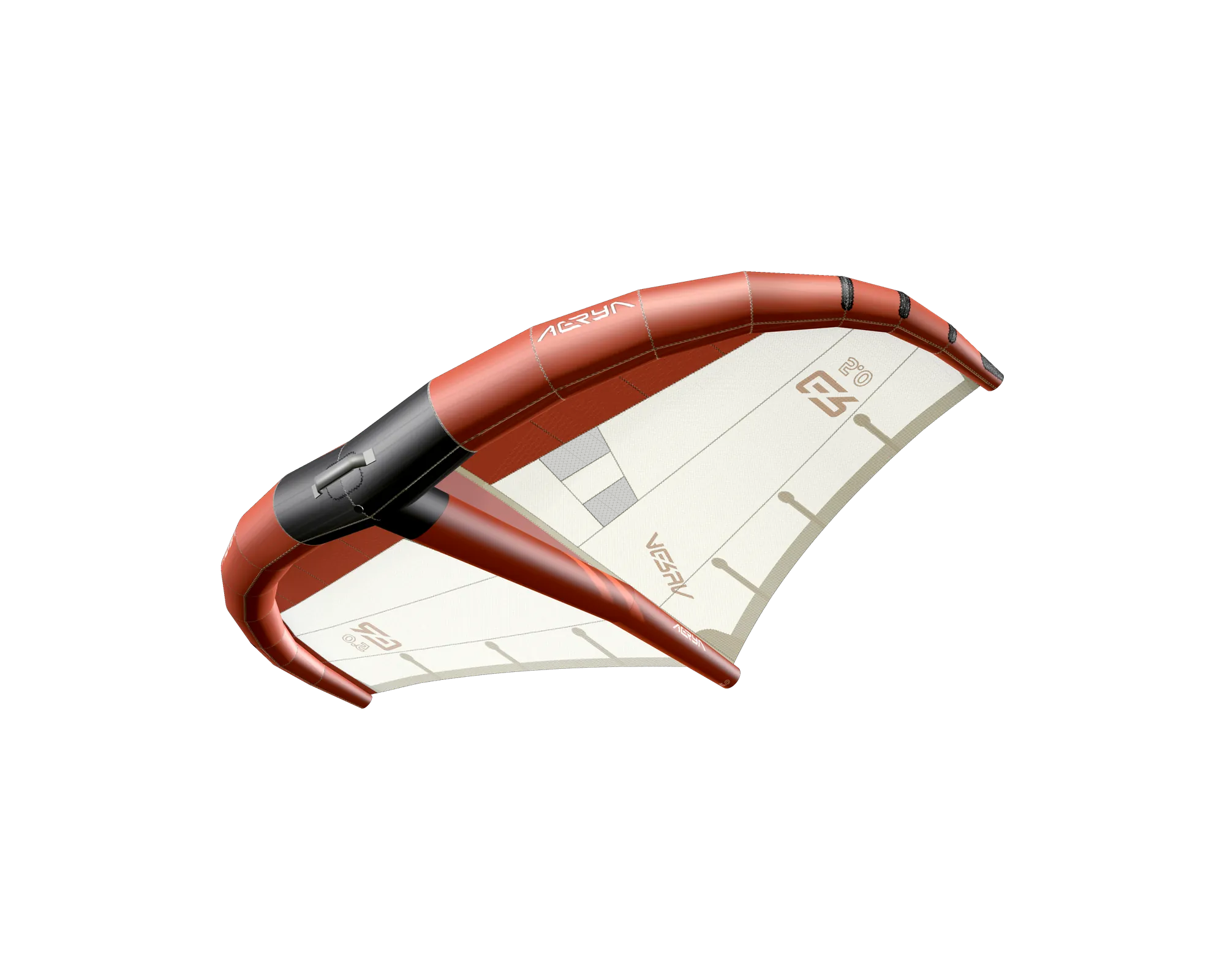 Aeryn X1 Coral Red right angle tilted