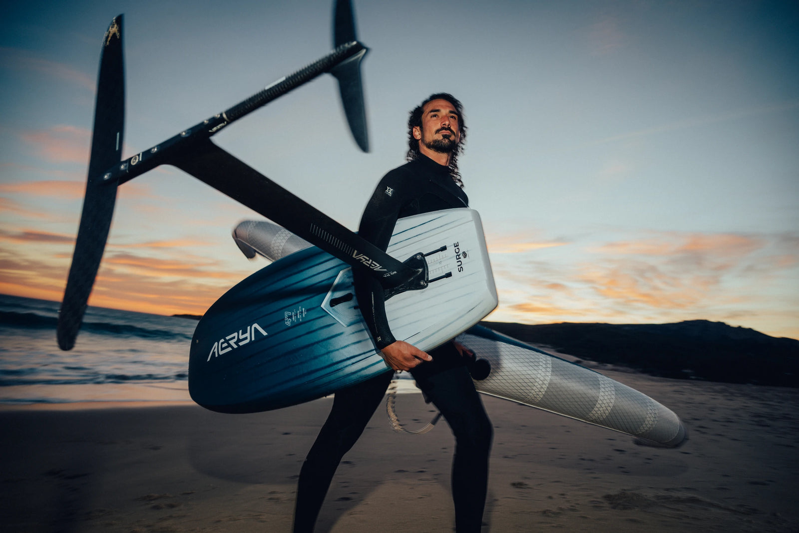 Aeryn rider flying on hydrofoil