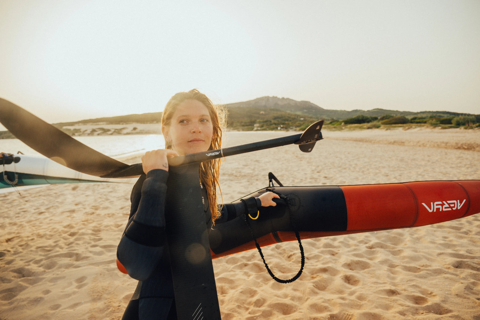 Aeryn Navigator hydrofoil setup on the water